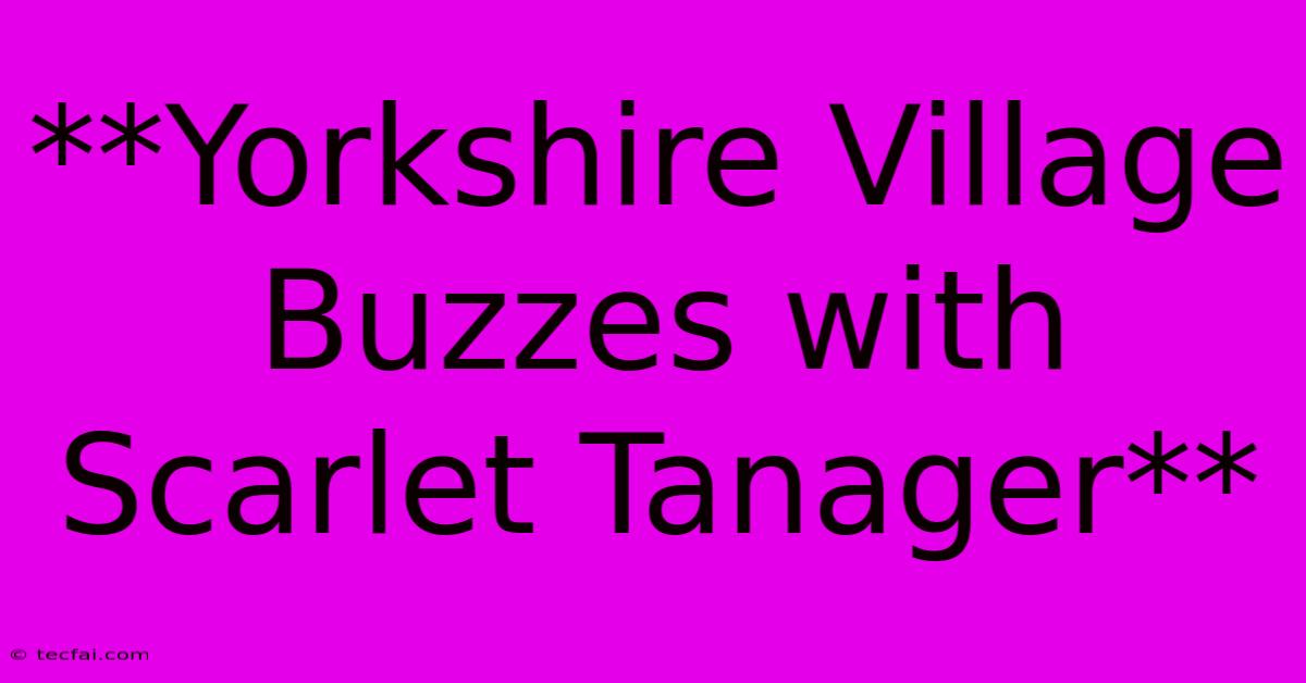 **Yorkshire Village Buzzes With Scarlet Tanager** 