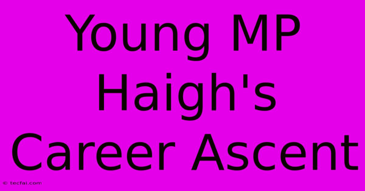 Young MP Haigh's Career Ascent